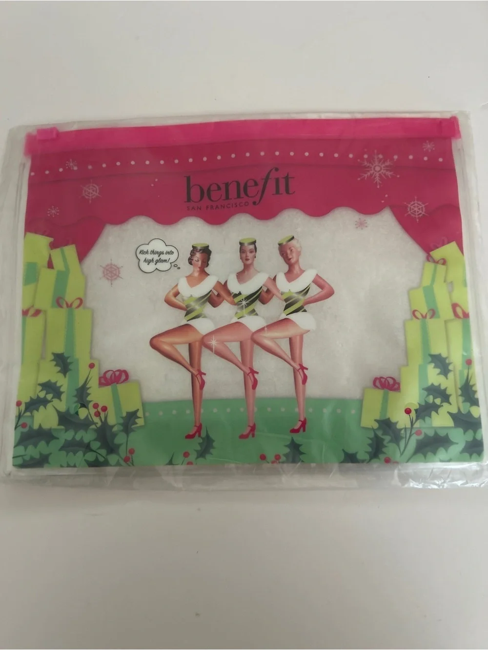 VTG Benefit Cosmetics Holiday Showgirls Travel Makeup Bag